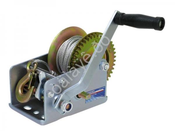 Лебедка барабанная,900кг, трос 5мм*10м, 2 скорости МАЯКАВТО™ 1/4_