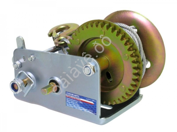 Лебедка барабанная,900кг, трос 5мм*10м, 2 скорости МАЯКАВТО™ 1/4_