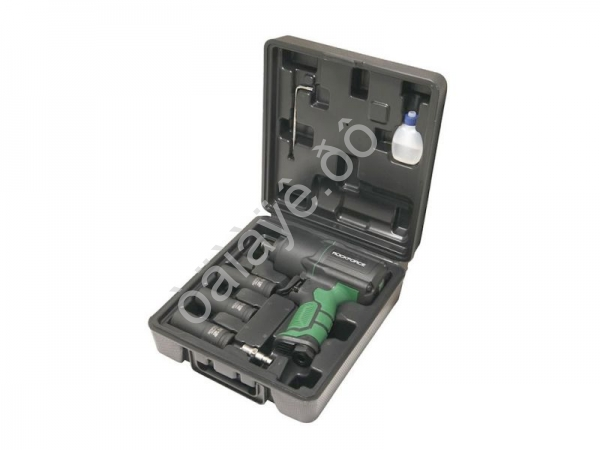 Пневмогайковерт ударный"Twin Hammer"с регул. усилия в облег. корпусе 1/2"+набор головок(17,19,21мм,1450Hм,7000об/мин,6.bar,198л/мин,вес2кг RockFORCE Пневмогайковерт ударный"Twin Hammer"с регул. усилия в облег. корпусе 1/2"+набор головок(17,19,21мм,1450Hм,7000об/мин,6.bar,198л/мин,вес2кг RockFORCE