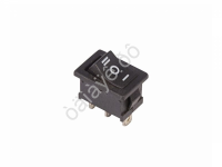 Переключатель клавишный 250V 6А (3с) ON-OFF-ON черный с нейтралью Mini (RWB-205, SC-768) REXANT