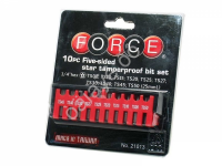 F21013 1/4" Набор бит 5-лучевая зв. ТS08-ТS50 10пр  1/25/100