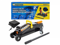Домкрат подкатной гидравлический 2т+чехол для хранения (h min 135мм, h max 310мм) Partner