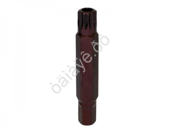 Бита М12 SPLINE, 12 лучей, L=75mm с отверстием МАЯКАВТО™ 1/10/40/400_ Бита М12 SPLINE, 12 лучей, L=75mm с отверстием МАЯКАВТО™ 1/10/40/400_