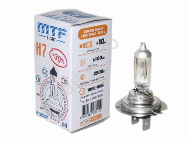 Лампа MTF H7 12V55W Standart+30% 2900K (Корея) Лампа MTF H7 12V55W Standart+30% 2900K (Корея)
