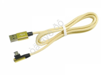 Дата-кабель универ.  MicroUSB  М5  (2Ам) Угловой под кожу