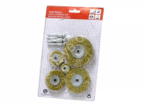 Набор металлических щёток для дрели 8пр.(5 щёток) (плоские/проволока) МТ /1/100_