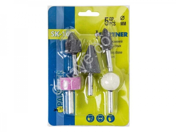 Камни абразивные (хвостовик 6мм), к-т 5пр. Partner