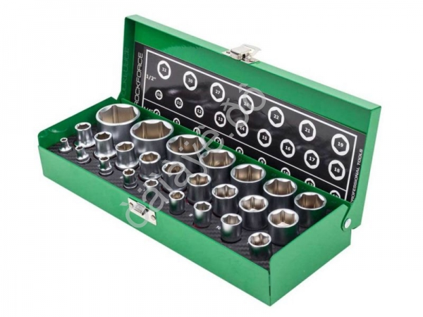 Набор головок1/4 и 1/2" 25пр.(6гр.) RockFORCE