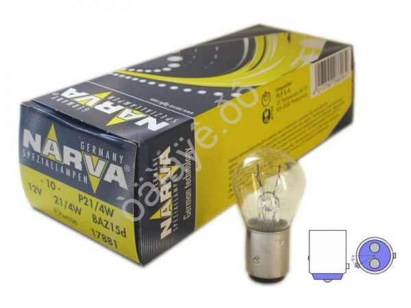 Лампа Narva P21/4W BAZ15d 17881 /10