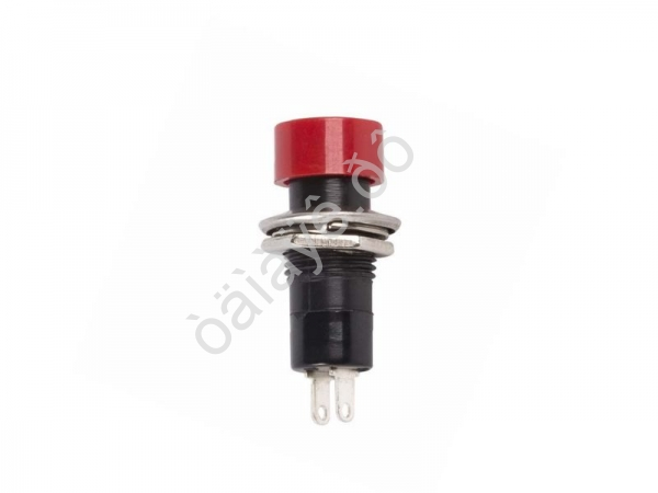 Выключатель-кнопка 250V 1А (2с) ON-OFF красная (PBS-16А) REXANT
