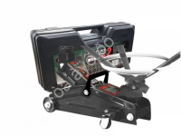 Домкрат подкатной  гидравлический 2 т с вращающейся ручкой 180° и резиновой накладкой (h min 140мм, h max 340мм,вес 10 кг) в кейсе RockFORCE