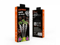 Дата-кабель универ. Трёхглавый 3в1, iP/MicroUSB/Type-C, ткан., 1.5м, 2.4А, BY