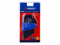 Набор ключей-шестигран. 1,5-10мм, 9шт. РОКОТ