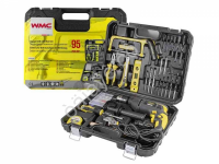 Набор инструментов 95пр(дрель ударная ,набор бит , сверло ,плоск , уровень ,ножовка ,кл разводной ,р WMC TOOLS
