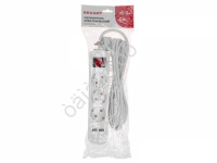 Удлинитель бытовой 3 гнезда, 3м, 3х1,0мм², с/з, с выключателем, 2 USB, белый REXANT