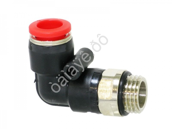 Фитинг пластик PU угловой 1/4 х 8 mm наруж. резьба Фитинг пластик PU угловой 1/4 х 8 mm наруж. резьба