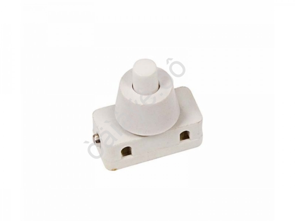 Выключатель-кнопка 250V 2А (2с) ON-OFF белый (PBS-17A) (для настольной лампы) REXANT