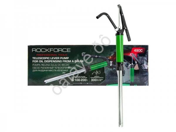 Насос рычажный телескопический для раздачи масла из бочки 300мл/ход Rockforce (490C)