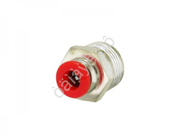 Фитинг цанговый прямой PU 3/8 х 6 mm наруж. резьба Фитинг цанговый прямой PU 3/8 х 6 mm наруж. резьба