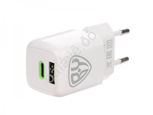 СЗУ BY MINI 30Вт GaN,USB-C, USB-A, QC,PD,PPS,110-240В,50-60Гц,пластик,белый