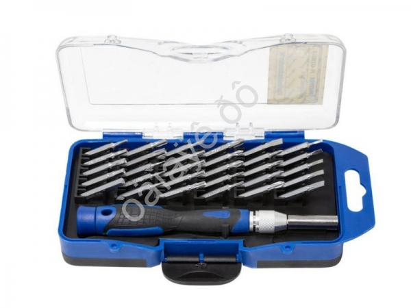 Отвертка-битодержатель телескопическая  с комплектом бит, 31пр.в пластиковом футляре Partner