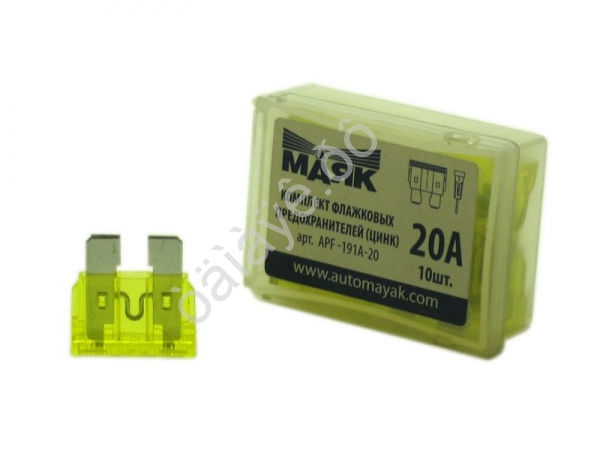 Предохранители флажковые 20А (10шт) МАЯК 1/10/1000 Предохранители флажковые 20А (10шт) МАЯК 1/10/1000