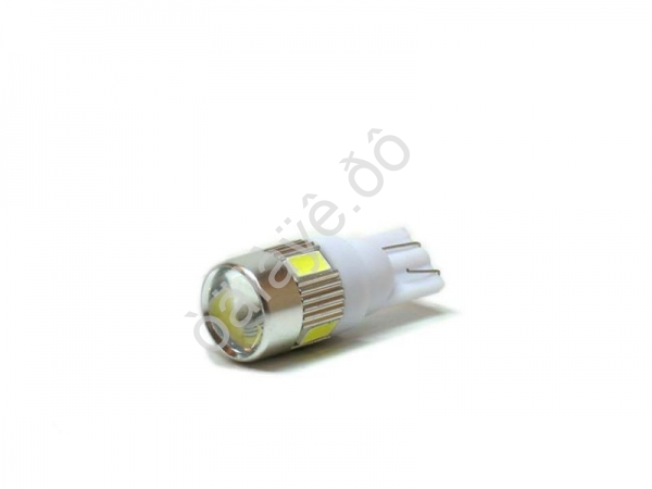 Светодиод Т10 линза +6 SMD 5730 белый 1/10_