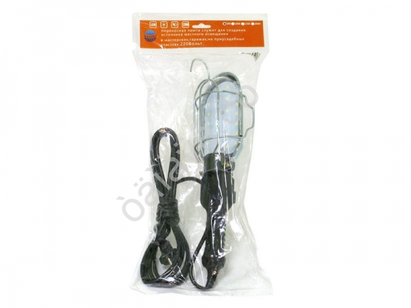 Лампа переносная 220V LED,  5м,   (см22006) /1/50