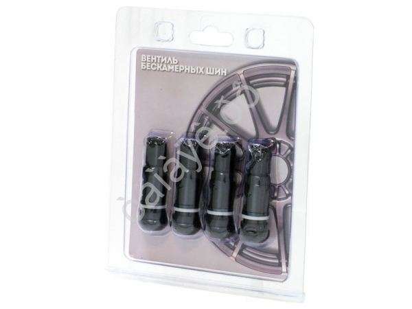 Вентиль бескамерных шин алюминиевый черный (4шт)
