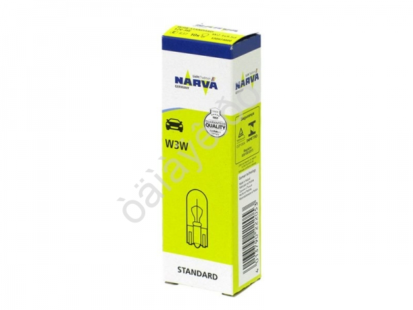 Лампа Narva W3W 12V 3W W2,1x9,5d /10 Лампа Narva W3W 12V 3W W2,1x9,5d /10