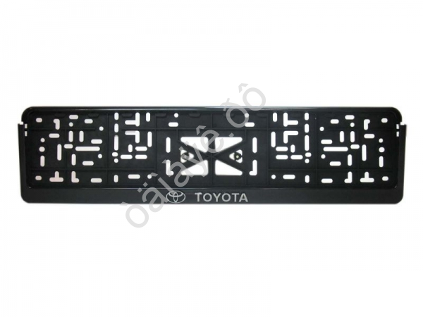 Рамка под номер с защёлкой серебро TOYOTA /1/30