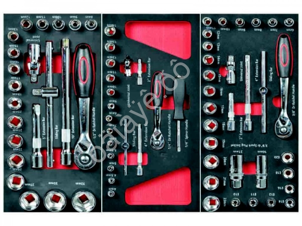 Тележка инструментальная 7-полочная с набором инструментов 196пр. и боковой секцией МАЯКАВТО™_