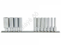 F21110D Набор 12гр.,дюймовых, длинных L=50мм головок на планке,11пр