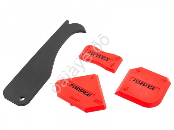 Набор шпателей с резаком для выравнивания силикона 4пр, в блистере /1/20 Forsage