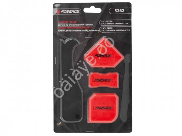 Набор шпателей с резаком для выравнивания силикона 4пр, в блистере /1/20 Forsage Набор шпателей с резаком для выравнивания силикона 4пр, в блистере /1/20 Forsage