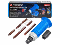 Отвертка ударная с набором бит и адаптером 8пр. Forsage (5064S)