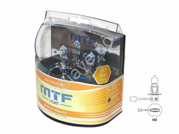 Набор ламп MTF H3 12V55W Aurum 3000K (Корея) Набор ламп MTF H3 12V55W Aurum 3000K (Корея)