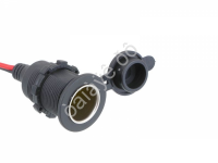 Патрон прикуривателя с крышкой, 0.75мм2, 120Вт, 100см, 12В/10А NG