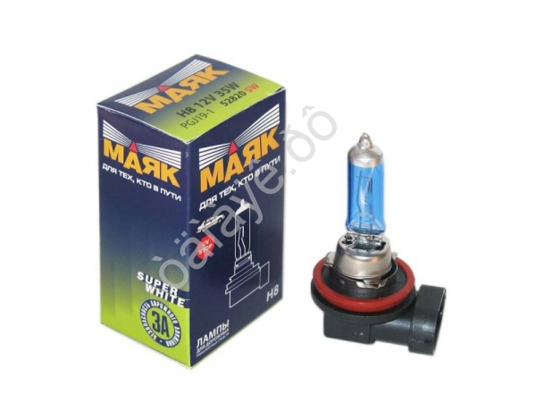 Лампа МАЯК H8 12-35 PGJ19-1 SUР WHITE "Маяк" Лампа МАЯК H8 12-35 PGJ19-1 SUР WHITE "Маяк"