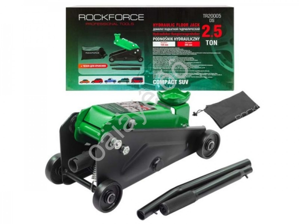 Домкрат подкатной гидравлический 2.5т 135-395мм RF-TR-20005DS RockFORCE