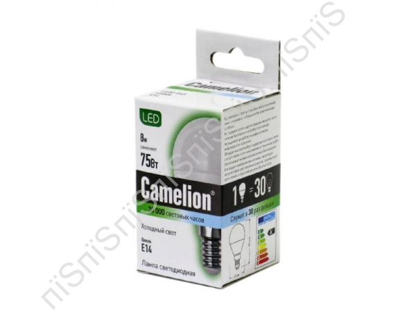 Лампа светодиодная "Camelion" LED8-G45/845 E14 8Вт