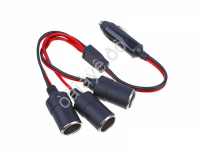 Прикуриватель-разветвитель на 3 гнезда, 120Вт, 12В/10А, 0.75мм2, длина 30см NG