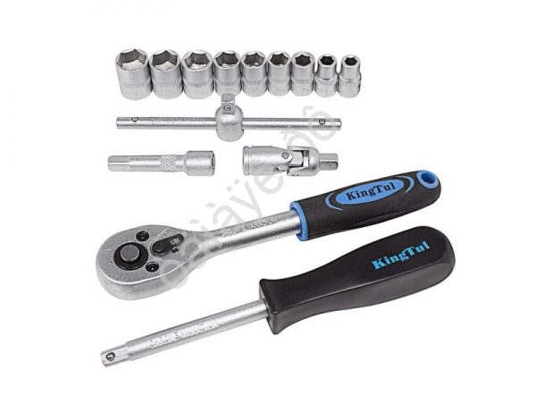 Набор инструментов 17пр., 1/4",6гр. (4-13мм) KINGTUL profi