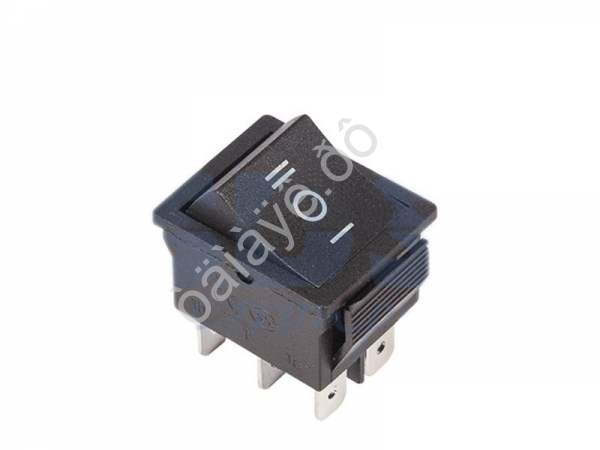 Переключатель 250V 15A (6c) ON-OFF-ON черный с нейтралью/10 Переключатель 250V 15A (6c) ON-OFF-ON черный с нейтралью/10