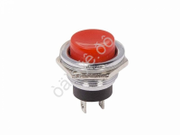 Выключатель-кнопка металл 250V 2А (2с) OFF-(ON) Ø16.2 красная (RWD-306) REXANT