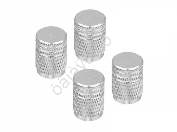 Колпачок на вентиль б/шин алюмин. 4шт, серебро, ЕРМАК