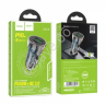АЗУ в прикуриватель 1USB3.0 Quick Charger+1PD Type-C(30W), черный HOCO Z47A Hoco