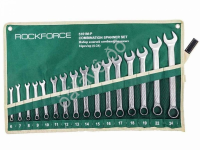 Набор ключей комбинированных 16пр.(6-19,22, 24мм),на полотне RockFORCE