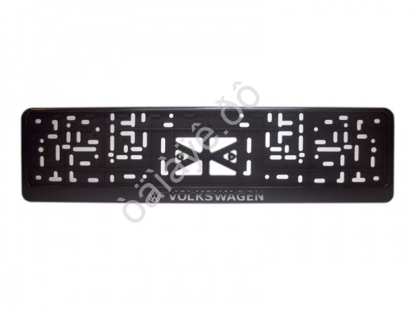 Рамка под номер с защёлкой серебро VOLKSWAGEN /1/30