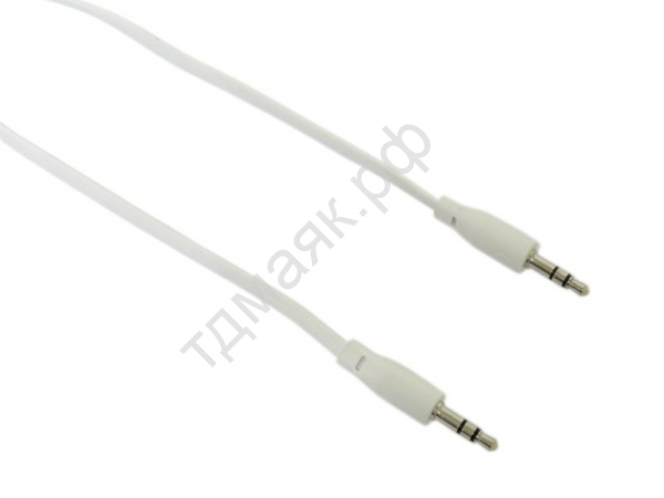 Аудио кабель AUX 3,5мм плоский 1м
